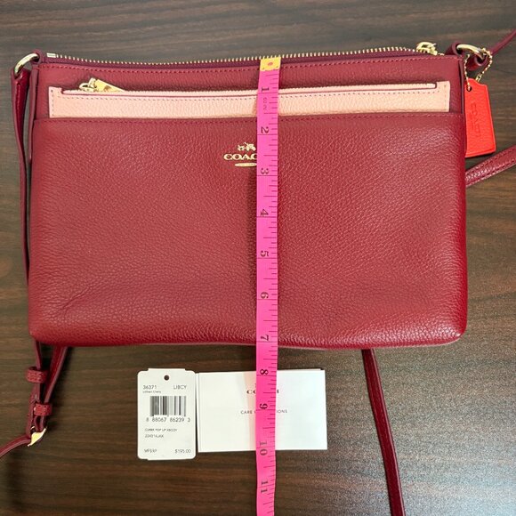 Coach Colorblock Pop Up Crossbody Cherry/Pink 36371 - Picture 10 of 16